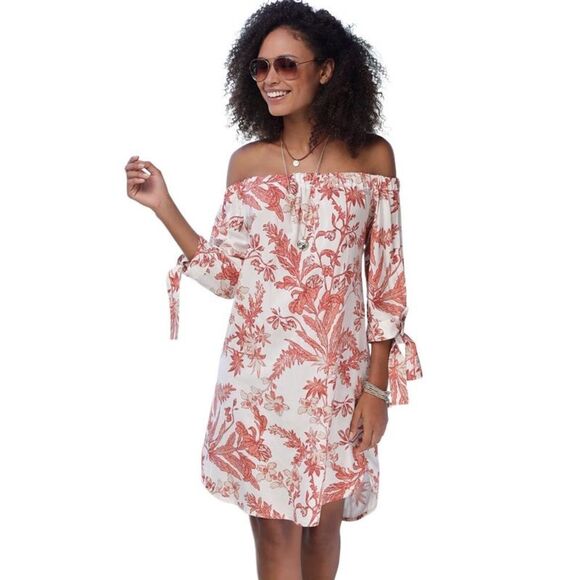 Lascana off the shoulder floral dress no tag fits 2 - Picture 1 of 10